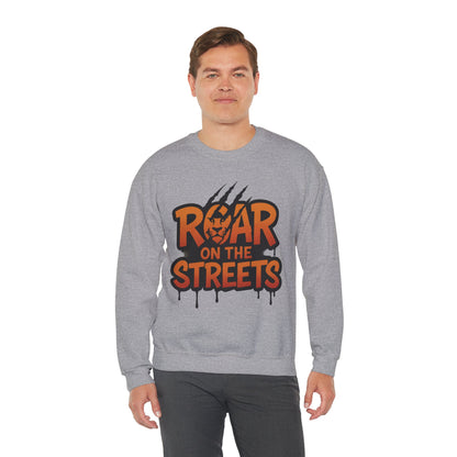 Men's Heavy Blend™ Crewneck Sweatshirt, Roar on the Streets Mens Lion Crewneck Sweatshirt