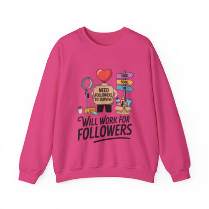 Funny Influencer Womens Sweatshirt, Social Media Sweatshirt, Humor Gifts, Crewneck for Influencers, Casual Wear, Womens Cozy Meme Top