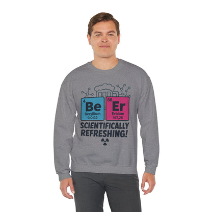 Scientifically Refreshing Beer Mens Sweatshirt, Gift for Beer Lovers, Science-Inspired Apparel, Perfect for Parties and Gatherings
