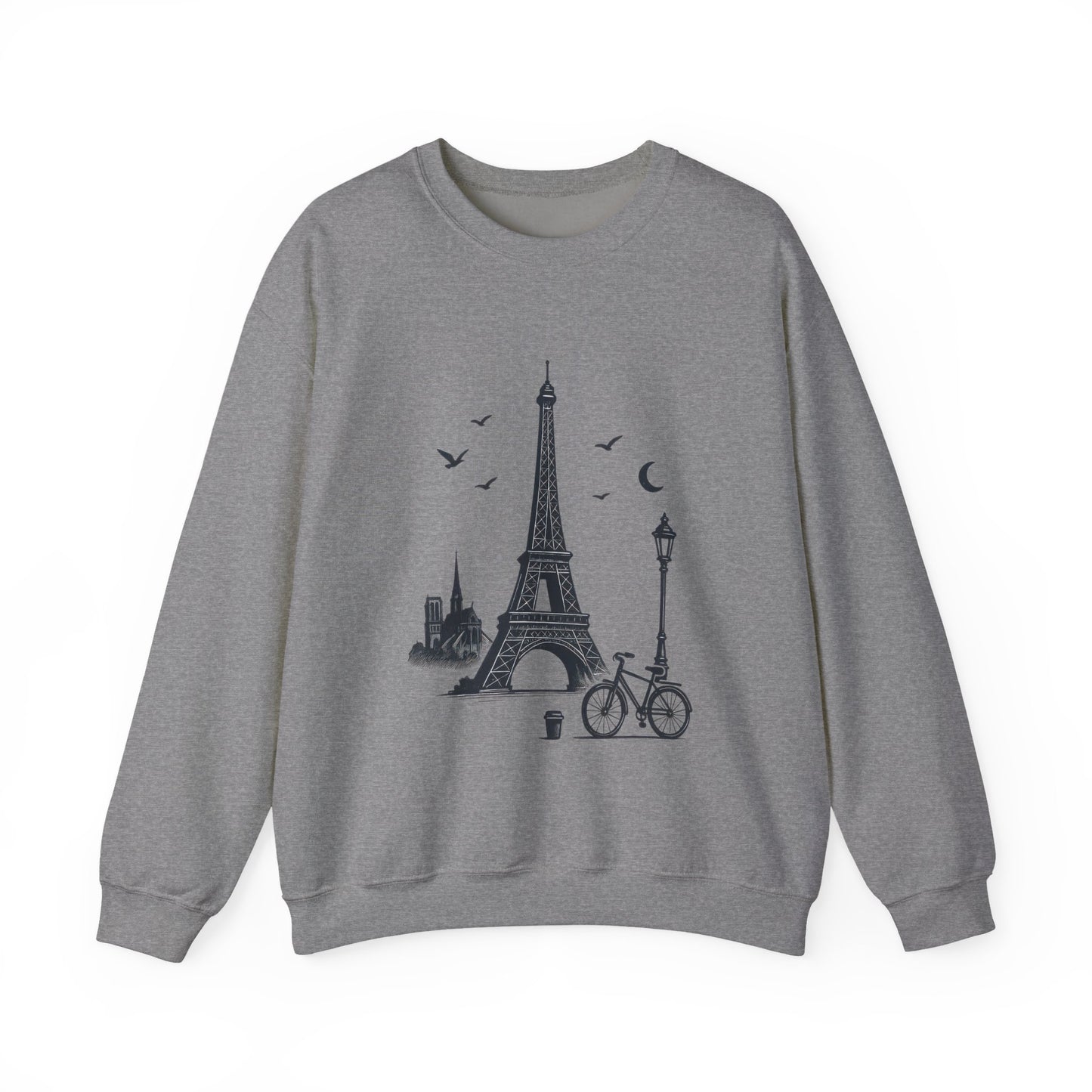 Vintage Parisian Crewneck Sweatshirt, Eiffel Tower Sweater, Cozy Travel Gift, Unisex Fashion, Casual Paris Sweatshirt