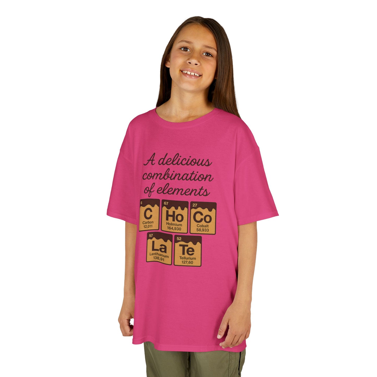 Funny Chocolate Science Young Girl T-Shirt, Choco-LaTe Element Shirt, Sweet Science Gift, Children's Gift, Birthday Party