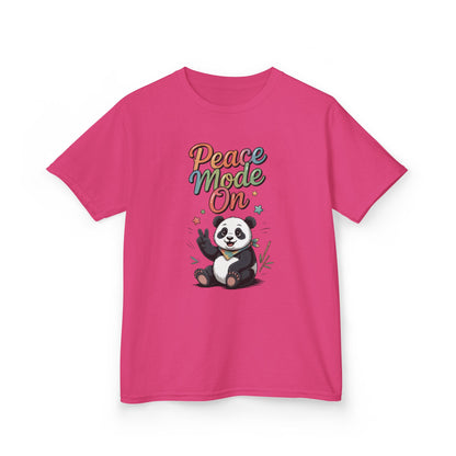 Peace Mode On Kids Tee, Cute Panda Shirt, Fun Gift for Children, Peace-Themed Apparel, Perfect for Birthdays, Casual Wear