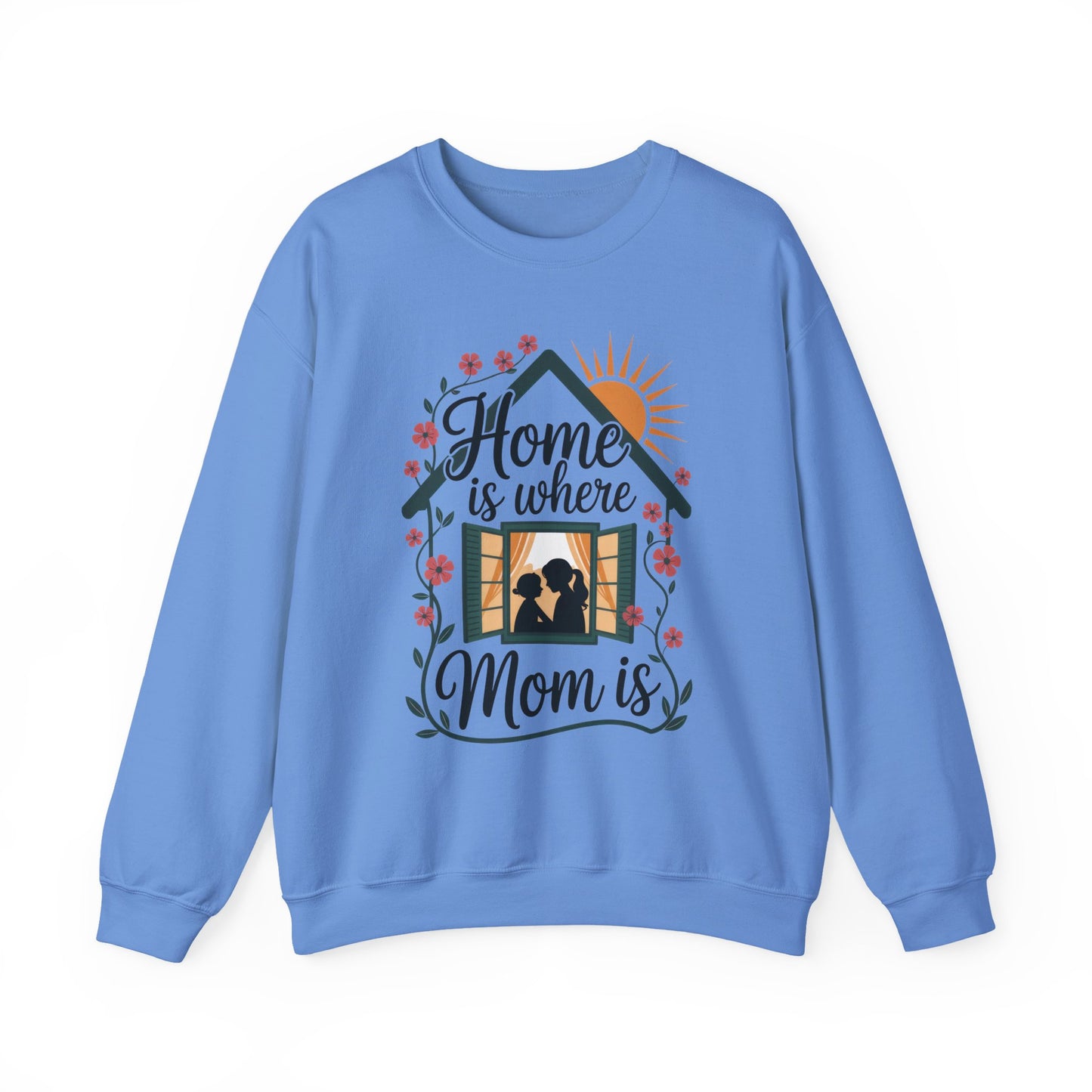 Home Is Where Mom Is Sweatshirt, Mother's Day Cotton Sweatshirt, Cute Family Gift for Mom, Sentimental Mom Gift, mother's day Gift