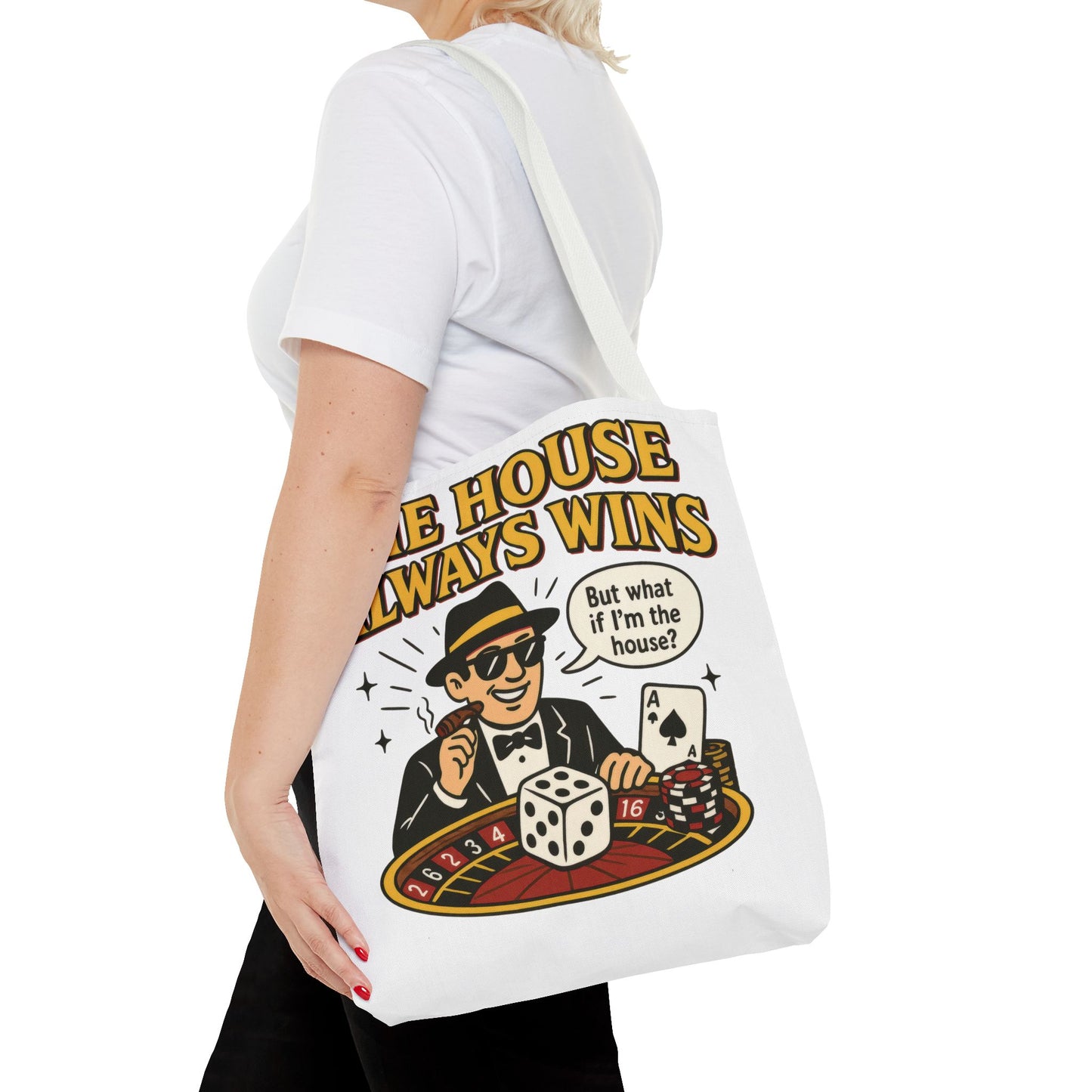 Casino Vibes Tote Bag, Fun Gift for Gamblers, Everyday Use, Travel Accessory, Stylish Shopping Bag, Unique Gambling Merch
