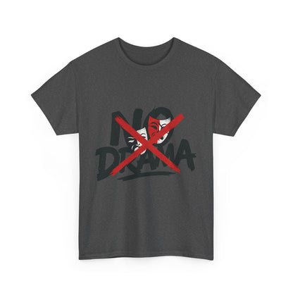 No Drama Unisex Heavy Cotton Tee, Casual Shirt, Gift for Friends, Relaxed Fit, Comfort Wear, Everyday Style