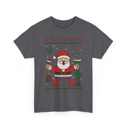 Women's Funny Santa Christmas Shirt, Festive Holiday Party Tee