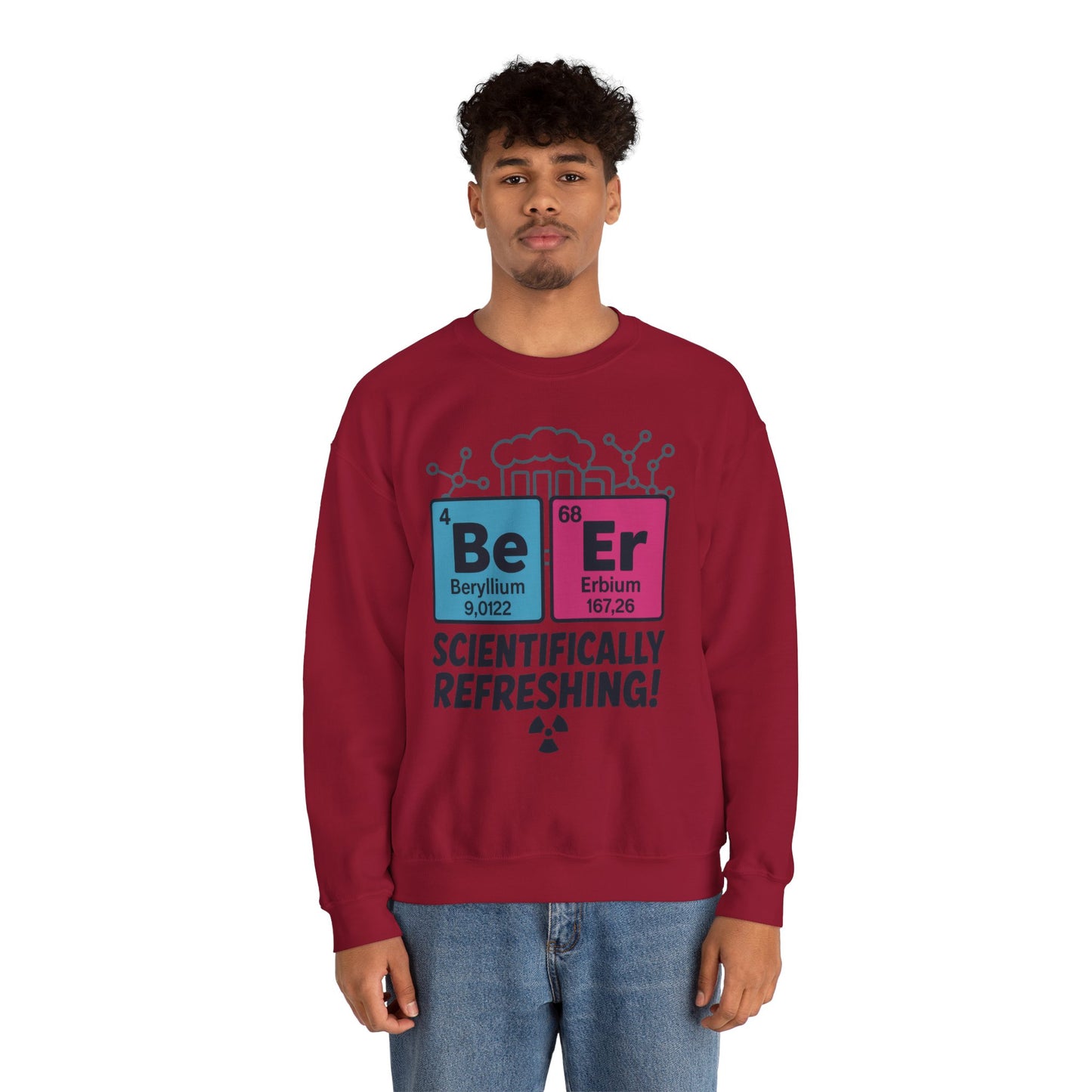 Scientifically Refreshing Beer Mens Sweatshirt, Gift for Beer Lovers, Science-Inspired Apparel, Perfect for Parties and Gatherings
