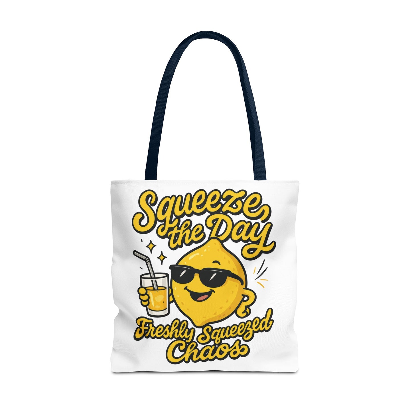 Lemon Themed Tote Bag, Squeeze the Day, Shopping Bag, Gift for Citrus Lovers, Eco-Friendly Carrier, Summer Accessory
