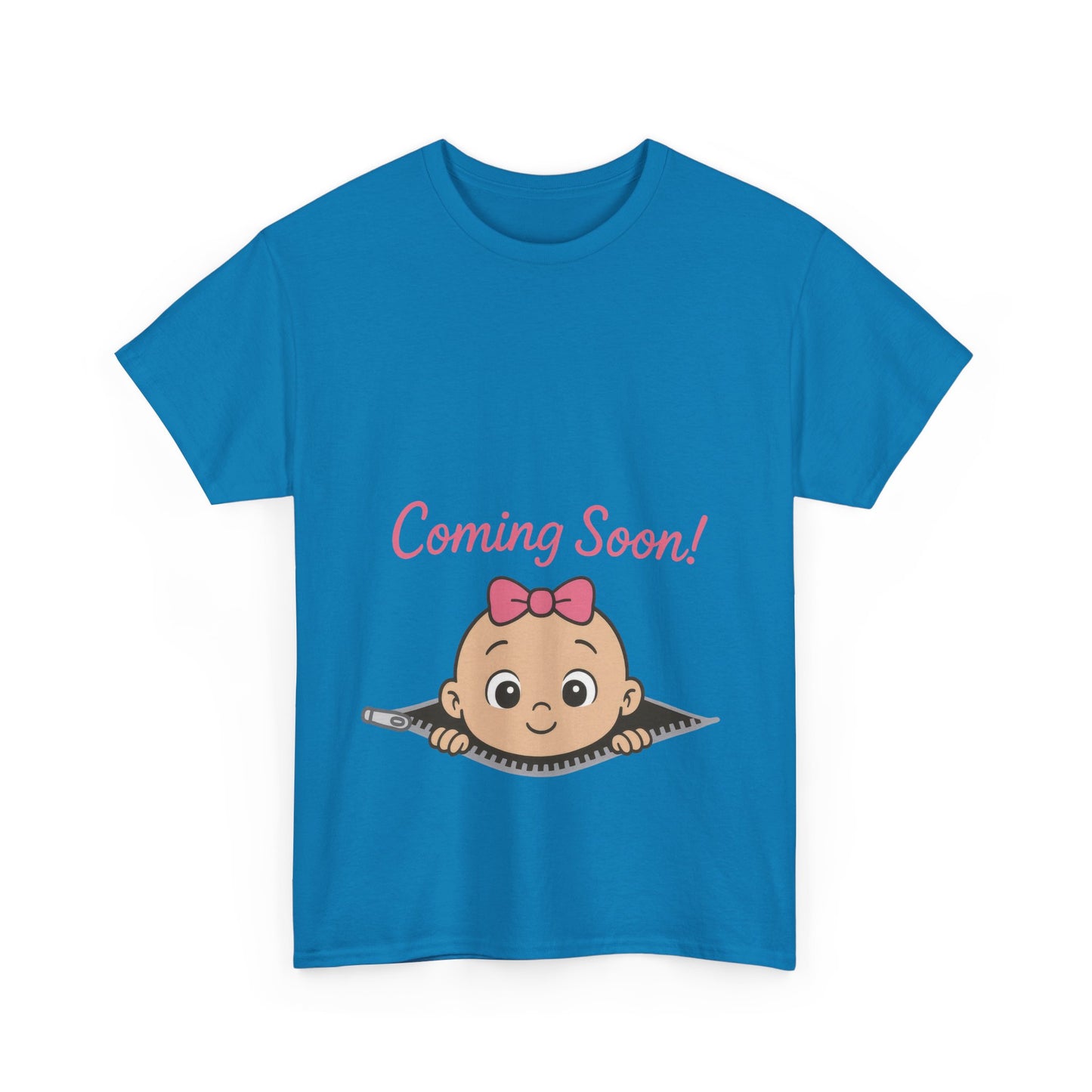 Coming Soon Maternity T-Shirt, Cute Baby Girl Pregnancy Announcement Shirt, Expecting Mom Gift, Gender Reveal Tee, Baby Shower Gift
