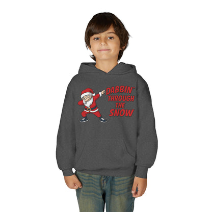 Dabbin Santa Youth Christmas Hoodie, Funny Holiday Sweatshirt for Boys
