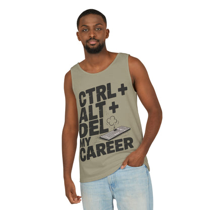 Ctrl Alt Del My Career Men's Tank Top, Funny Geek Sarcastic Office Humor Summer Shirt