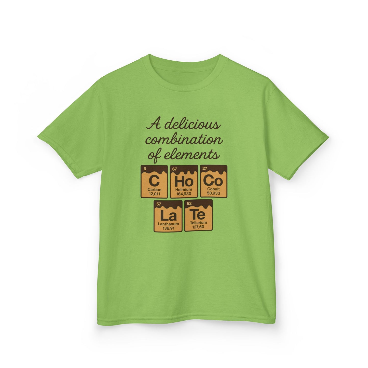 Funny Chocolate Science Young Girl T-Shirt, Choco-LaTe Element Shirt, Sweet Science Gift, Children's Gift, Birthday Party