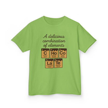 Funny Chocolate Science Young Girl T-Shirt, Choco-LaTe Element Shirt, Sweet Science Gift, Children's Gift, Birthday Party