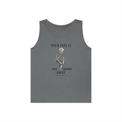 Your Fate Mens Tank Top, Skeleton Dice Graphic Tank, Trendy Gift for Gamers, Gambling Tee, Unique Quote Apparel, Workout Tank, Fitness Shirt