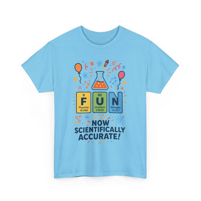 Fun Science Unisex Heavy Cotton Tee, Perfect for STEM Lovers, Gift for Science Teachers, FUN Periodic Table Tee,Nerdy Unisex Shirt