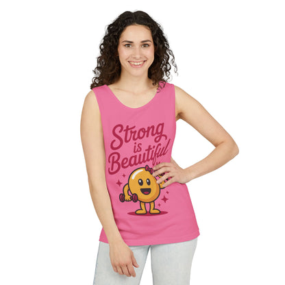 Strong is Beautiful Womens Tank Top, Cute Fitness and Gym Motivation Shirt, Workout Shirt, Exercise Top, Gift for Her, Summer Activewear