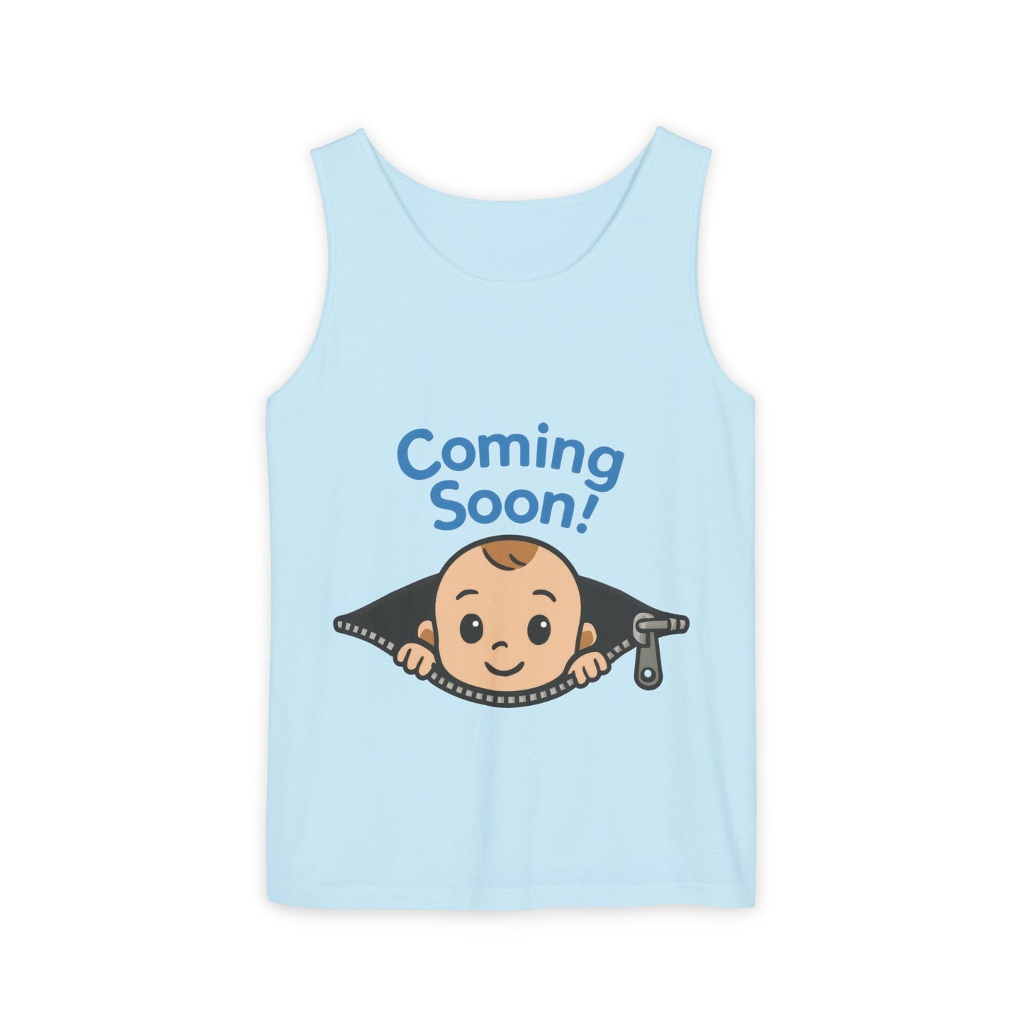 Coming Soon Maternity Tank Top, Cute Baby Boy Pregnancy Announcement Tee, Funny Expecting Mom Gift, Gender Reveal Tee, Baby Shower Top