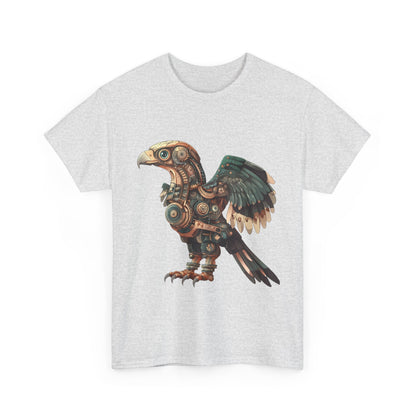 Steampunk Eagle Mens Tee, Cotton Tee with Mechanical Bird Design, Vintage Graphic Shirt, Gift for Bird Lovers, Unique Art Apparel