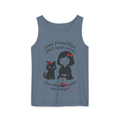 Friendship Tank Top, Cute Cat Lovers Gift, Womens Summer Apparel, Perfect for Casual Outings, Friendship Day, Cat Mom Tees