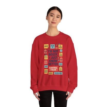 Funny Womens Control Freak Sweatshirt, Bold Sarcastic Quote Pullover, Ideal Gift for Bossy Friends, Funny Womens Sweatshirt