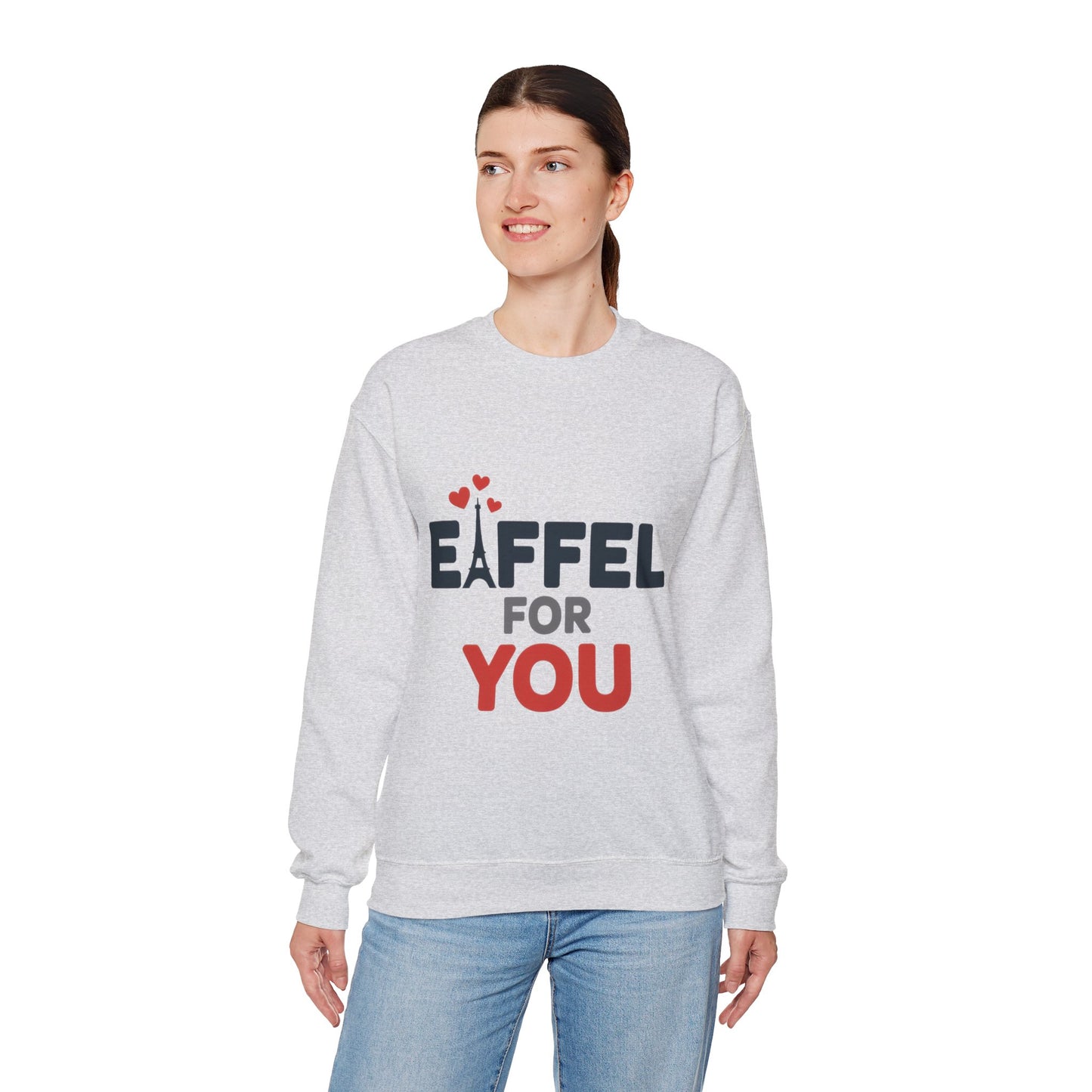 Womens Heavy Blend™ Crewneck Sweatshirt, Eiffel For You Romantic Paris Womens Sweatshirt