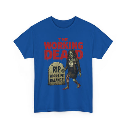 The Working Dead Women's Shirt, Funny Work Life Balance Zombie Tee, RIP Work Shirt, Halloween Office Humor, Overworked Shirt