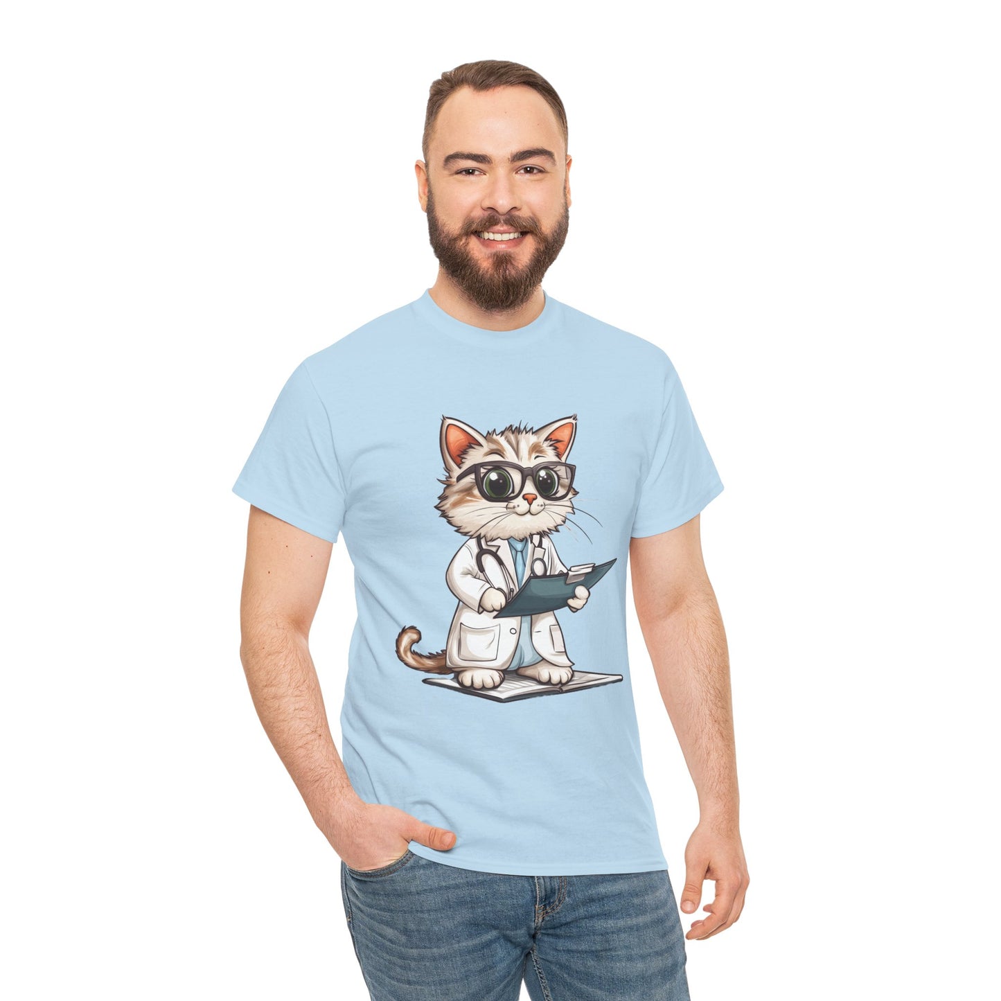 Funny Doctor Cat T-Shirt, Unisex “The Pawscription is Ready” Tee, Cute Veterinary Gift, Medical Student Shirt, Animal Doctor Graphic Tee