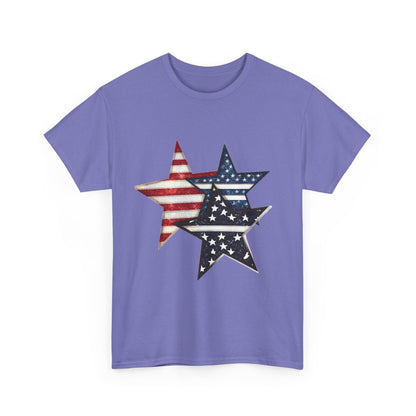 Patriotic Star Unisex Tee, USA Pride T-Shirt, Independence Day Outfit, All-American Style Shirt, Gift for Veterans, 4th of July Celebration