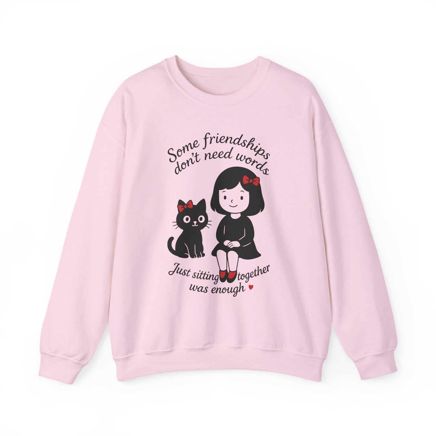 Friendship Womens Sweatshirt - Cozy Womens Crewneck with Cute Cat Design, Perfect Gift for Cat Lovers, Friendship Day, Casual Wear