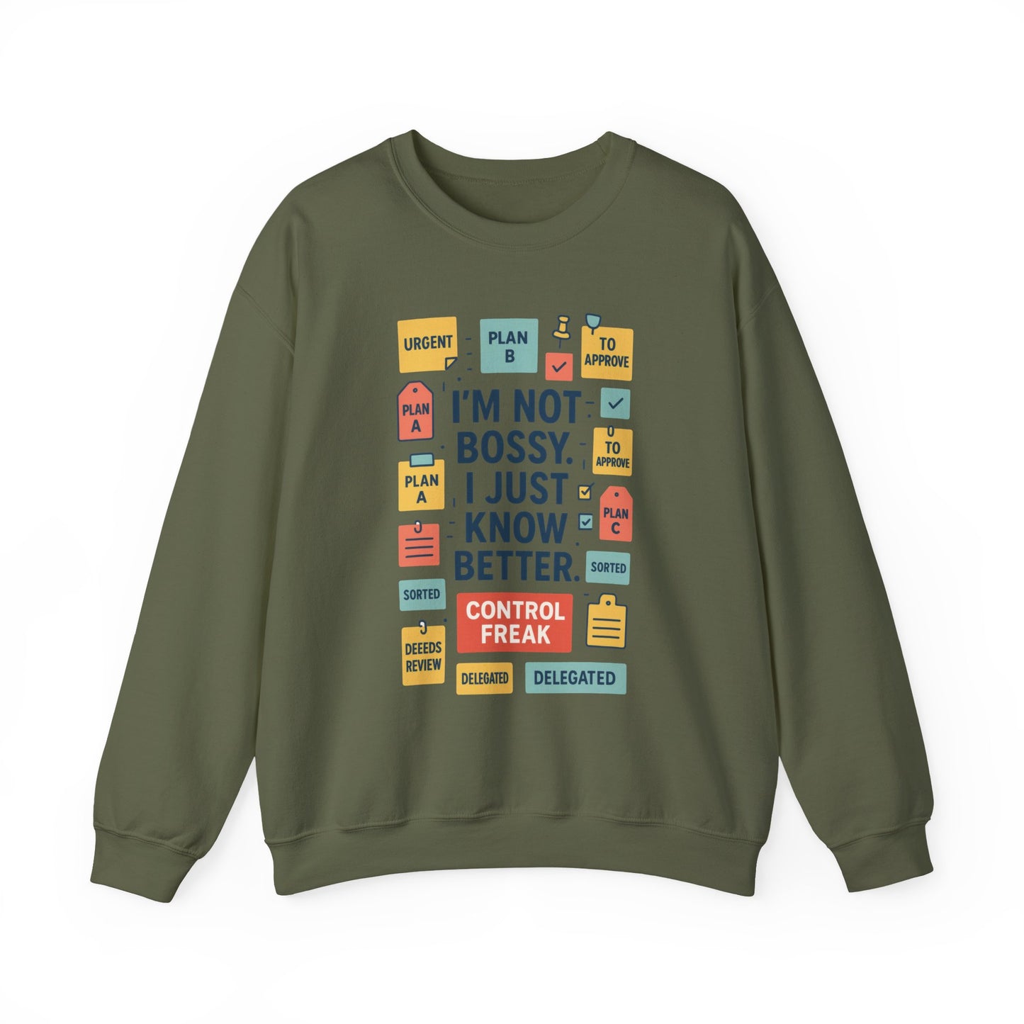 Funny Mens Control Freak Sweatshirt, Sarcastic Crewneck Gift for Him, Perfect Gift for Bossy Friends