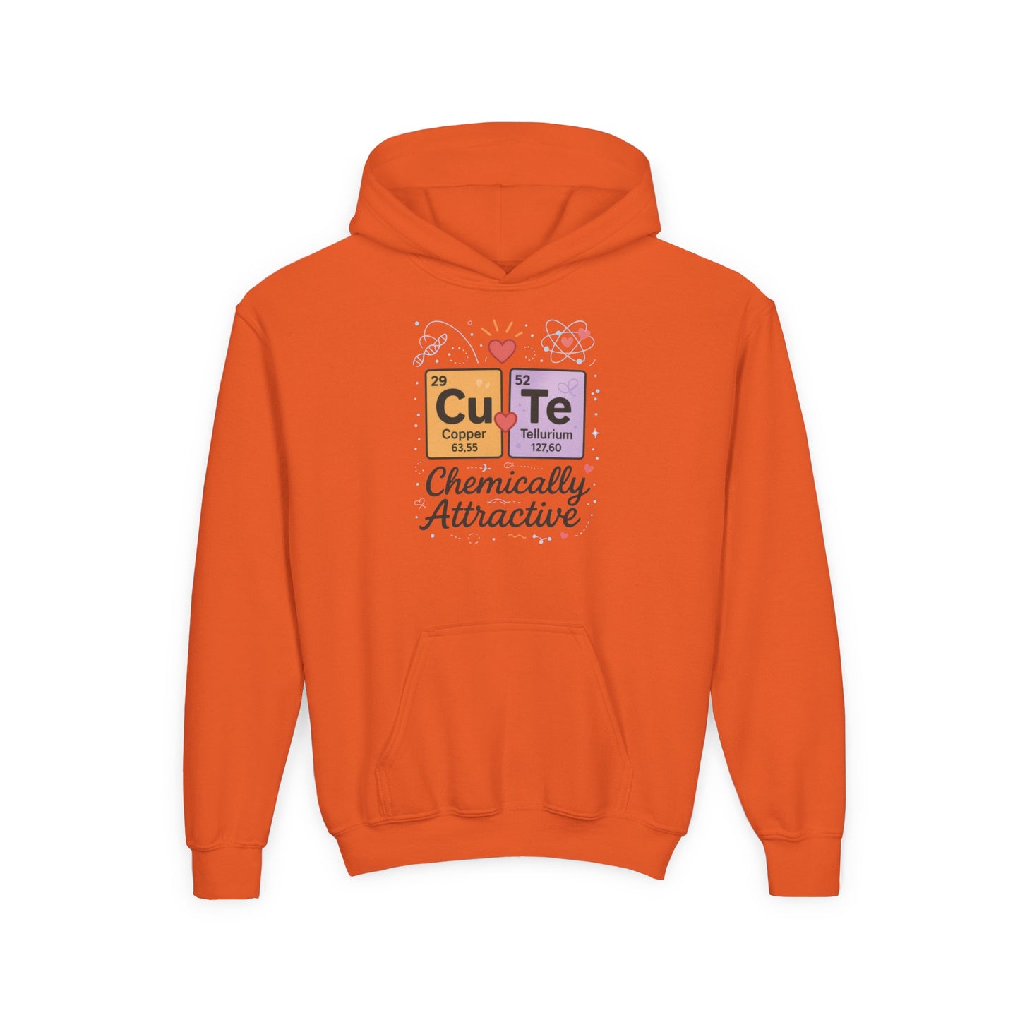 CuTe Teen Hoodie, Science Sweatshirt for Girls, STEM Youth Hoodie, Nerdy Gift for Teens, Cute Chemistry Gift, Science Lover Hoodie