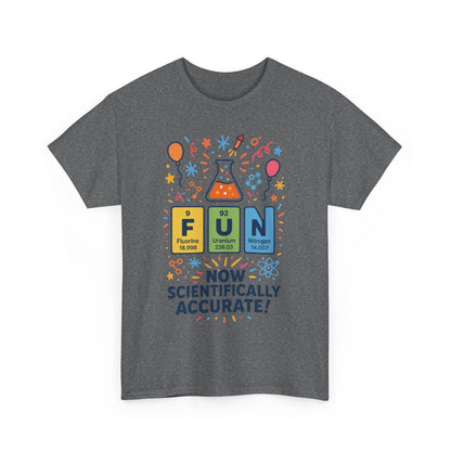 Fun Science Unisex Heavy Cotton Tee, Perfect for STEM Lovers, Gift for Science Teachers, FUN Periodic Table Tee,Nerdy Unisex Shirt
