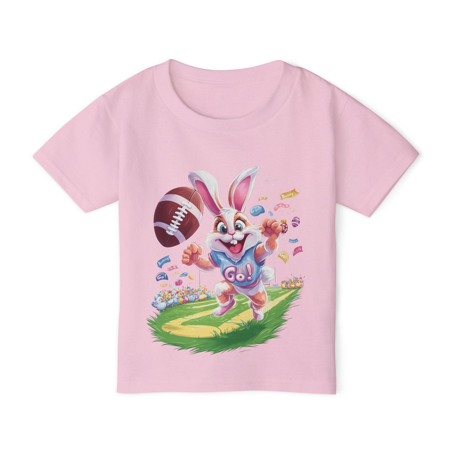 Touchdown Bunny Toddler T-Shirt - Fun Easter Football Shirt for Kids, Playful Bunny Sports Tee, Spring Game Day Outfit, Kids Easter Gift