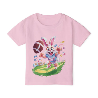 Touchdown Bunny Toddler T-Shirt - Fun Easter Football Shirt for Kids, Playful Bunny Sports Tee, Spring Game Day Outfit, Kids Easter Gift
