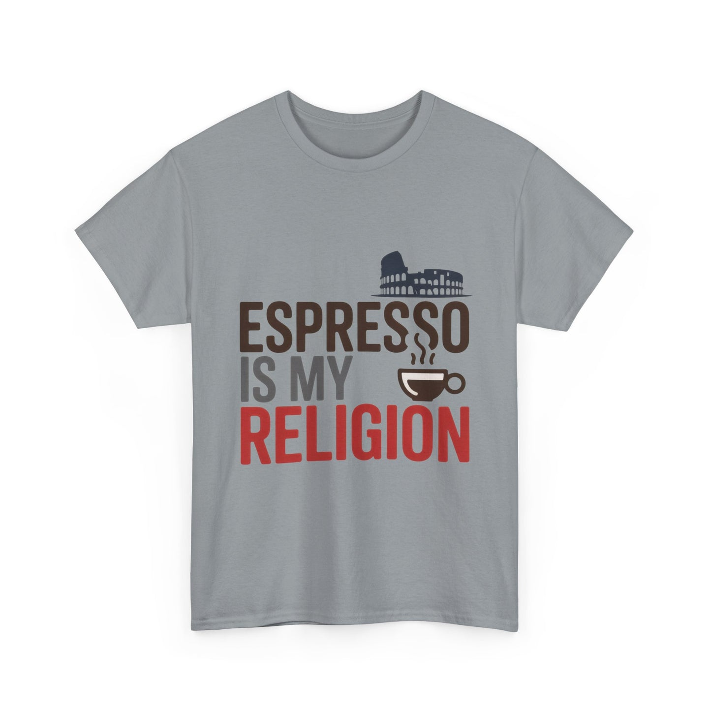 Espresso Is My Religion Coffee Rome Graphic Mens T-Shirt, Coffee Lover Gift