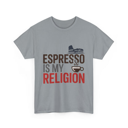 Espresso Is My Religion Coffee Rome Graphic Mens T-Shirt, Coffee Lover Gift