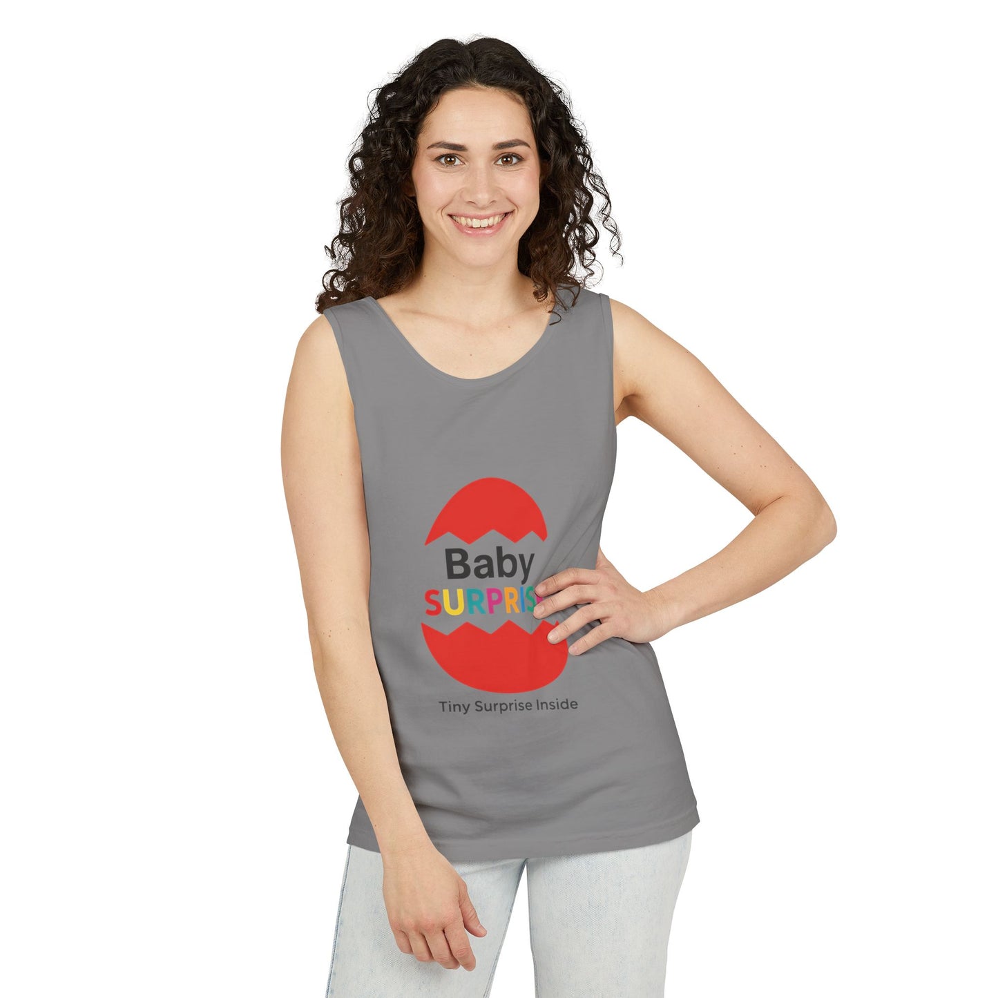 Baby Surprise Maternity Tank Top, Pregnancy Announcement Tank, Mom To Be Gift, Expecting Baby Reveal Top, Baby Shower Gift,Gender Reveal Tee