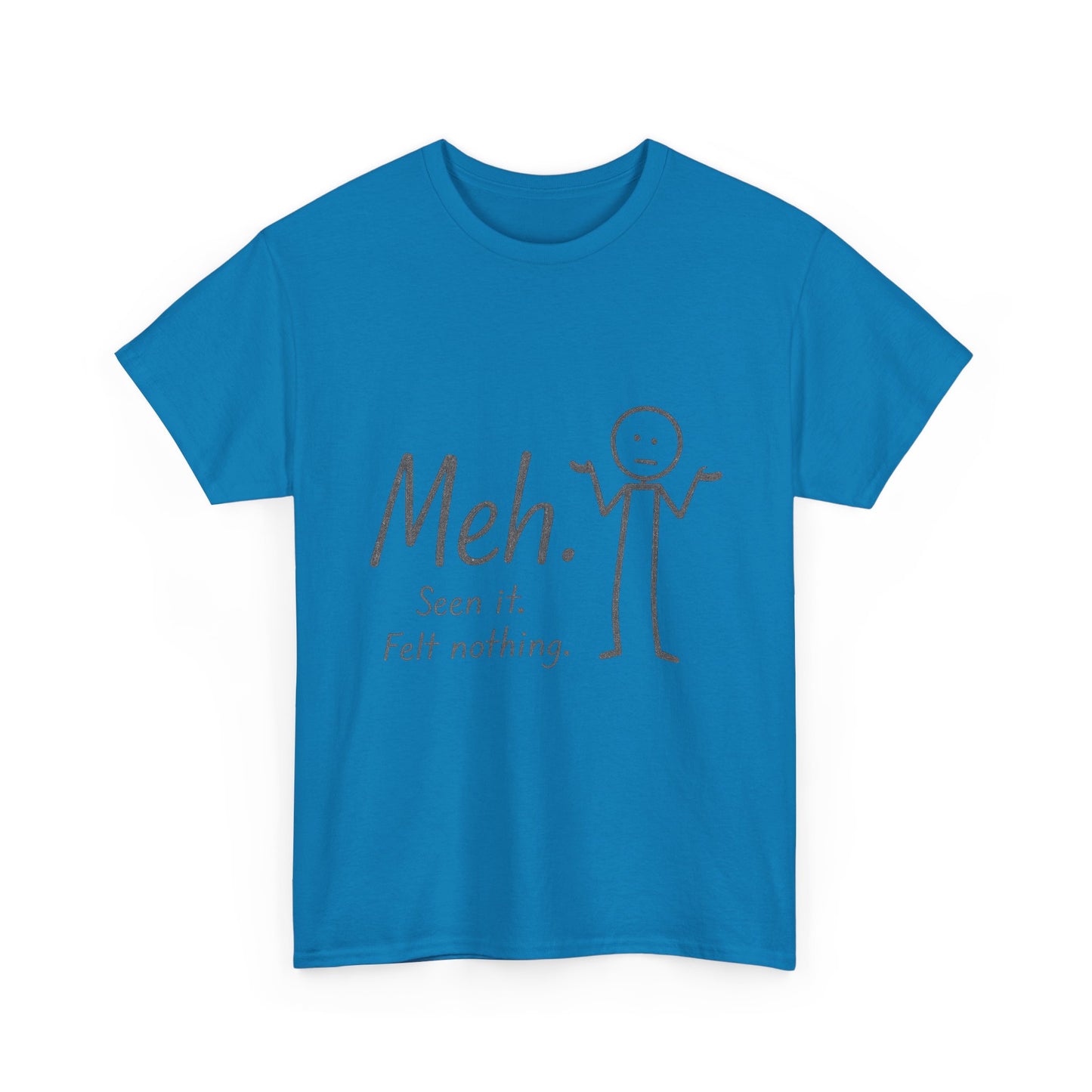 Funny Women's Heavy Cotton Tee, 'Meh' Graphic Shirt, Perfect Gift for Sarcastic Friends, Casual Wear, Birthdays, Everyday Humor, Comfy Tee