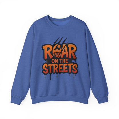 Men's Heavy Blend™ Crewneck Sweatshirt, Roar on the Streets Mens Lion Crewneck Sweatshirt