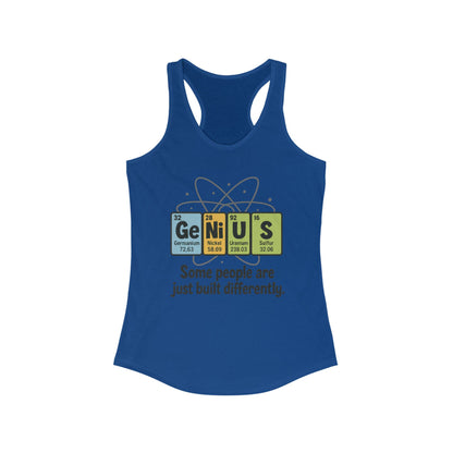 Funny Womens Genius Tank Top, Funny Science Tee, Nerdy Humor Shirt, Periodic Table Nerd Shirt, Science Humor Tank