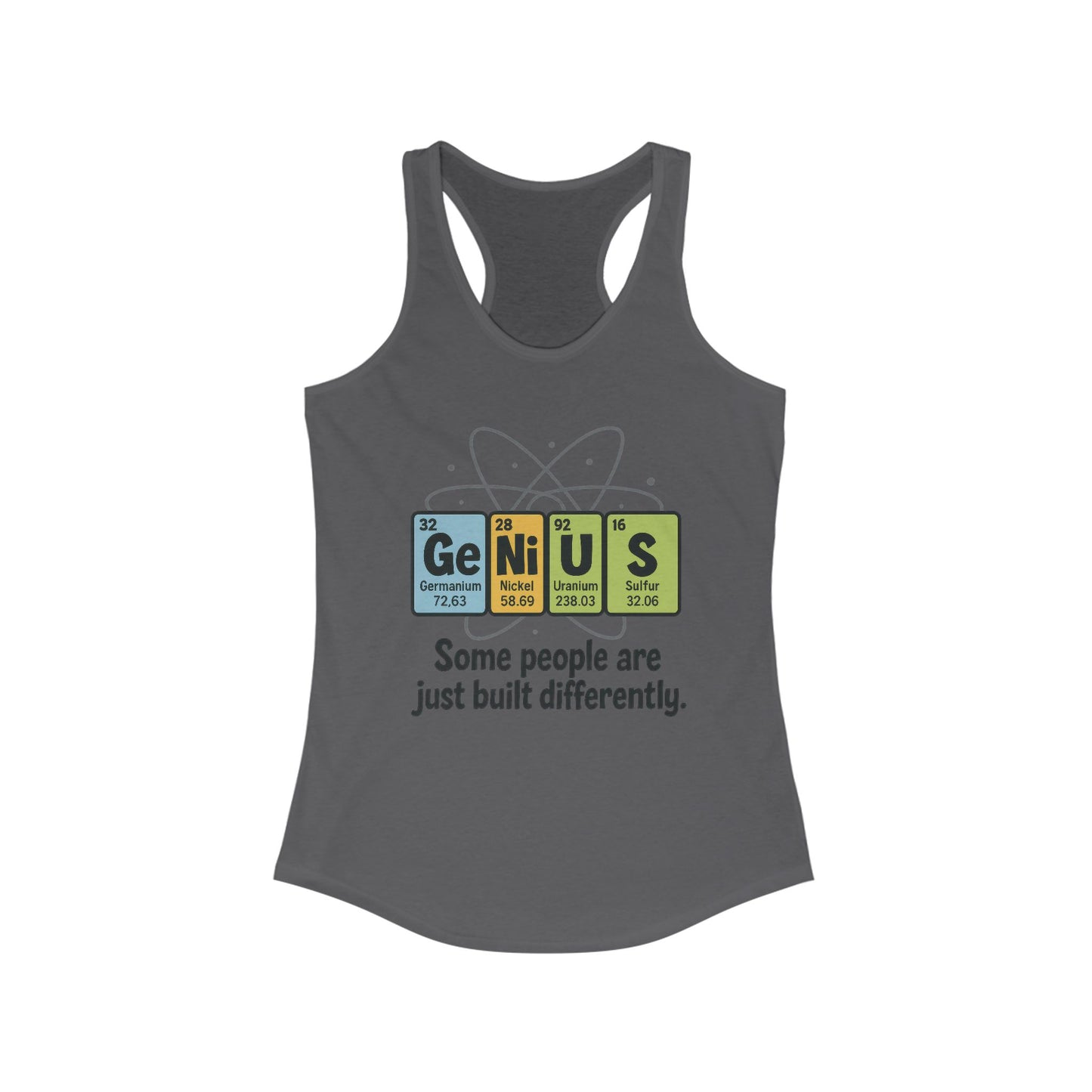 Funny Womens Genius Tank Top, Funny Science Tee, Nerdy Humor Shirt, Periodic Table Nerd Shirt, Science Humor Tank