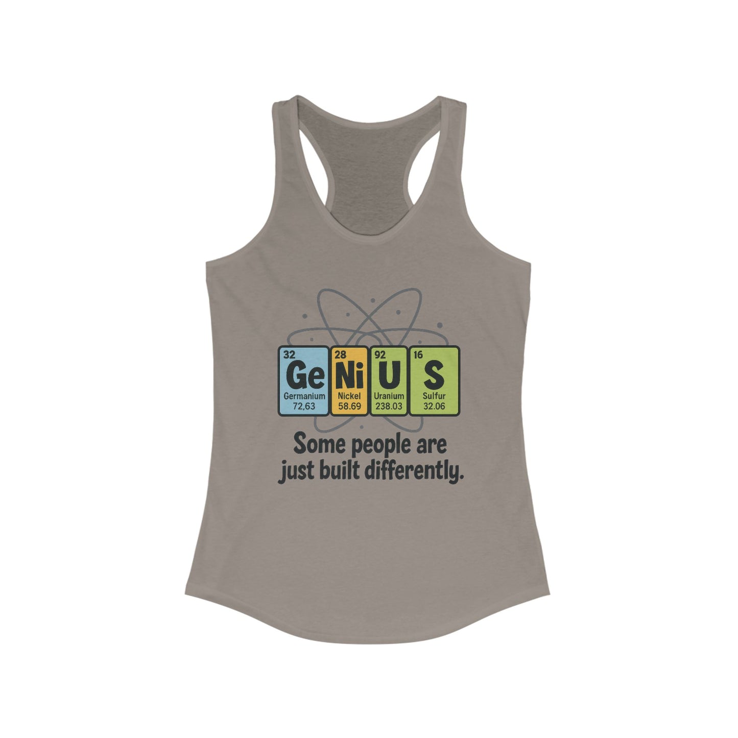 Funny Womens Genius Tank Top, Funny Science Tee, Nerdy Humor Shirt, Periodic Table Nerd Shirt, Science Humor Tank