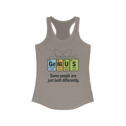Funny Womens Genius Tank Top, Funny Science Tee, Nerdy Humor Shirt, Periodic Table Nerd Shirt, Science Humor Tank
