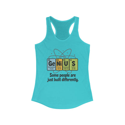 Funny Womens Genius Tank Top, Funny Science Tee, Nerdy Humor Shirt, Periodic Table Nerd Shirt, Science Humor Tank