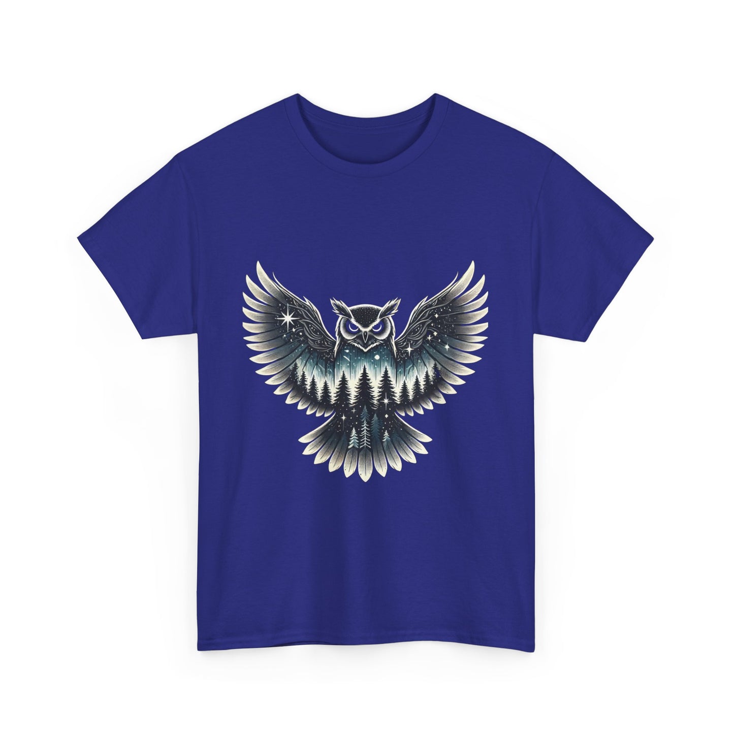 Mystical Owl Graphic Tee, Wildlife Lover Gift, Nature Shirt, Festival Wear, Boho Style, Night Bird Graphic T-Shirt