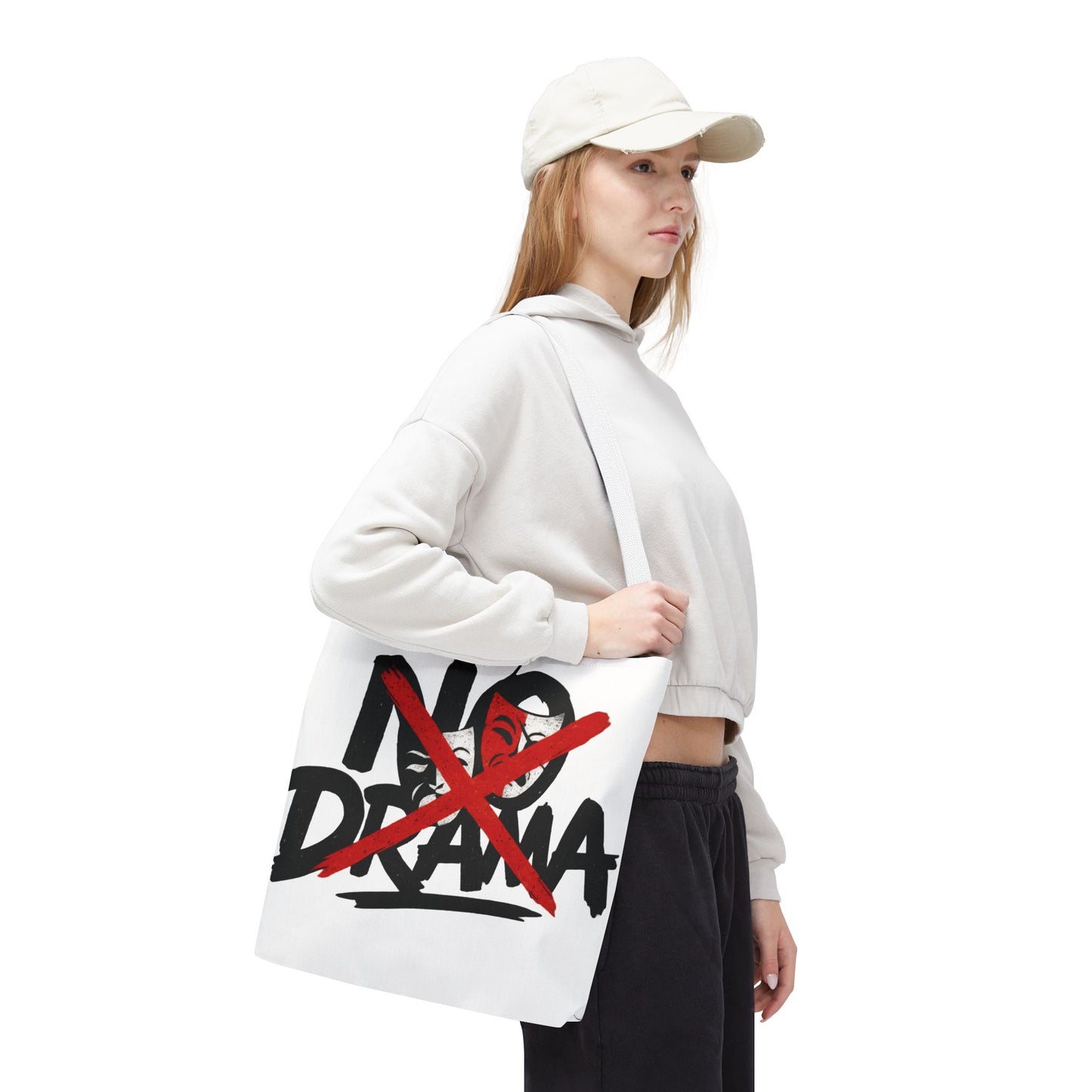 No Drama Tote Bag, Stylish Canvas Bag for Everyday Use, Perfect Gift for Friends, Beach Days, Shopping, and Travel, Large Tote Bag