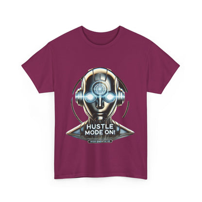 Hustle Mode On Robot T-Shirt, Cyborg Hustle Unisex Tee, Graphic T-Shirt for Gamers & Tech Lovers, Graduations, Motivational Wear