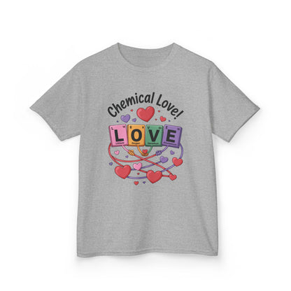 Kids Love Chemistry Girl Tee - Cute Gift for Science Lovers, Valentine's Day, Fun Classroom Wear, Adorable Kids Shirt, Colorful Kids Apparel