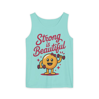 Strong is Beautiful Womens Tank Top, Cute Fitness and Gym Motivation Shirt, Workout Shirt, Exercise Top, Gift for Her, Summer Activewear