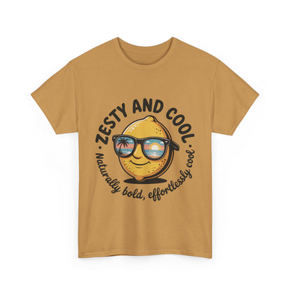 Zesty and Cool Mens Tee, Stylish Casual Shirt, Summer Outing Apparel, Fun Gift for Friends, Lemon Graphic T-Shirt, Birthday Present Idea